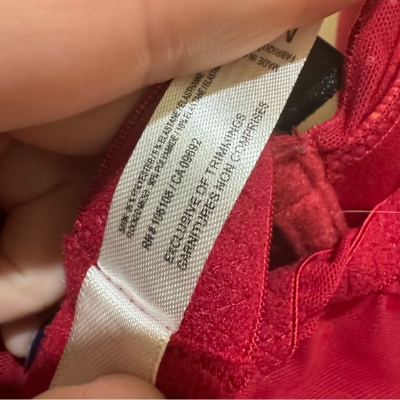 Women’s Blush Brand Sexy Coquette Bow Red Black Eyelet Lingerie Slip Top Size: M - Picture 14 of 15